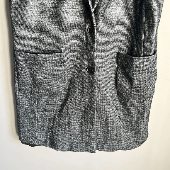 J. McLaughlin Black/White Houndstooth Wool Blend Cate Blazer Vest - Picture 4 of 11